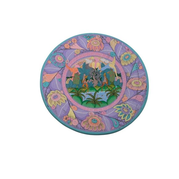 Hand-Painted Terra Cotta Wall Plate By Rosa Concepción Rios 12in - Picture 7 of 8